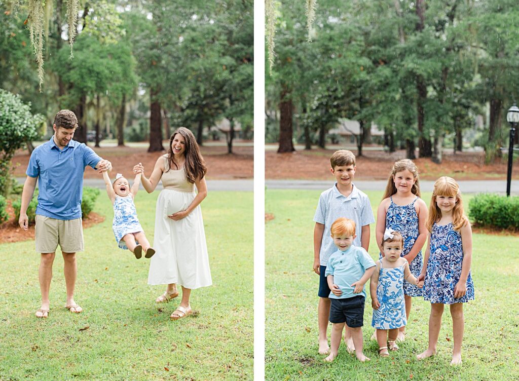 Hilton Head outdoor extended family session on Hilton Head Island