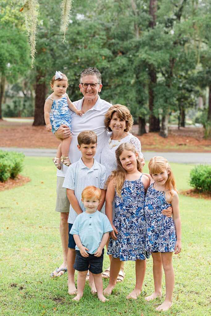 Hilton Head, SC outdoor family session with grandparents on Hilton Head, Island