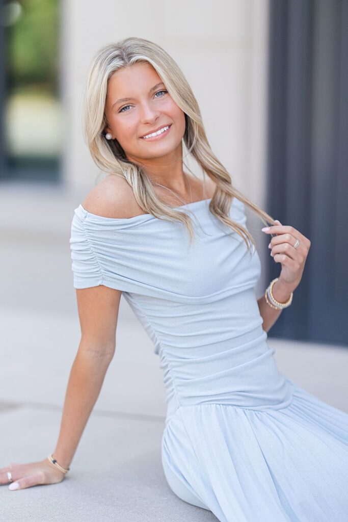 Outdoor senior session in Greenville, SC.