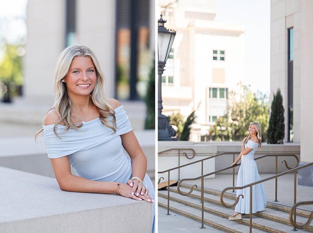 Outdoor senior session in Greenville, SC.