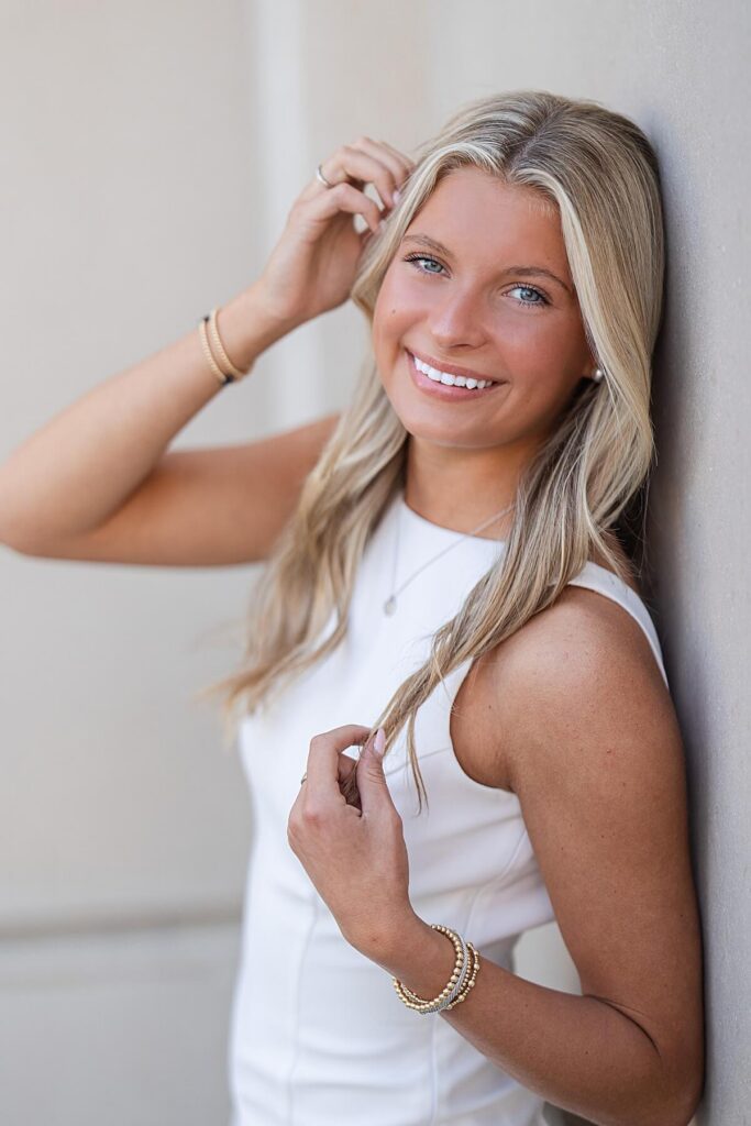 Outdoor senior session in Greenville, SC.