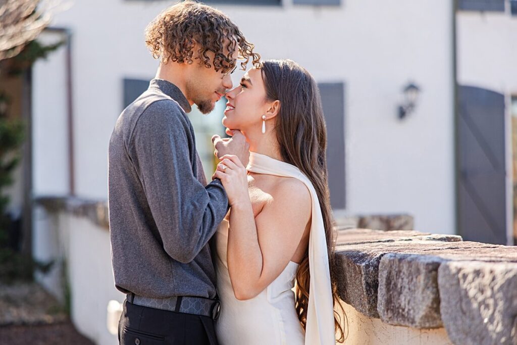Engagement session with pets in the mountains of South Carolina